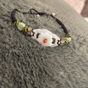 Jade and Natural Stone Rope Bracelet